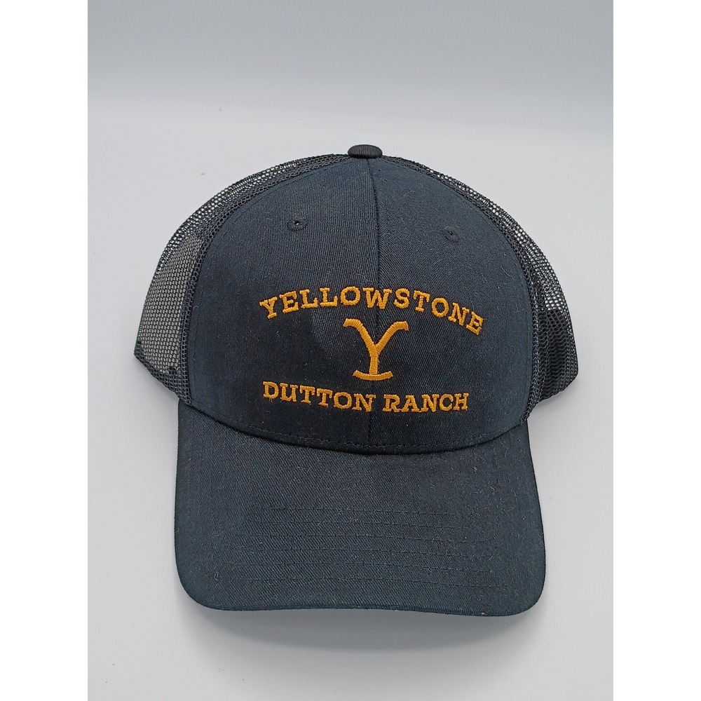 Paramount Yellowstone Unisex Dutton Ranch Black OSFM Trucker Snapback Hat